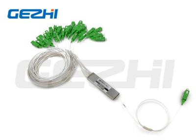 中国 SC APC 1x32の光学ディバイダーのFTTHのための鋼鉄管のタイプ繊維光学の受動の部品 販売のため