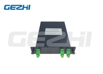 China LGX Cassette Type FTTH PLC Splitter 1x2 Fiber Optic ABS Box PLC Splitter for sale