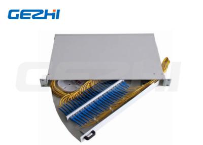 China 19' 1U lateral Pull Out Rack montado en el panel de parches de fibra óptica en venta