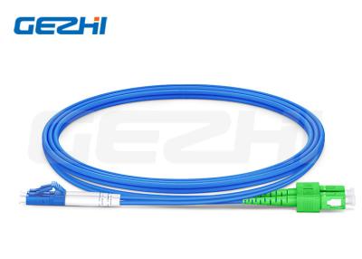 China Lc Upc To Sc Apc Duplex Os2 Single Mode Fiber Patch Cable Indoor Armored Lszh 3.0mm for sale
