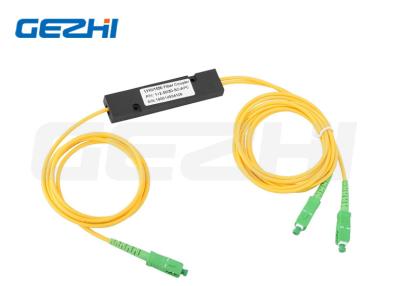 China OEM Fiber Optical Splitter , Singlemode SC/APC 1x2 PLC Splitter for sale