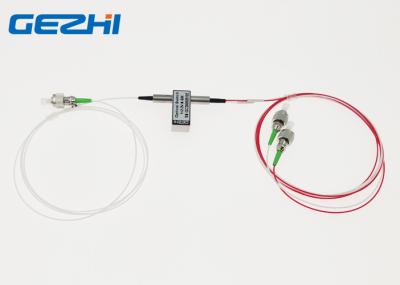 China 3V FC APC 1260nm Broad Wavelength 1x2 Fiber Optical Switches for sale