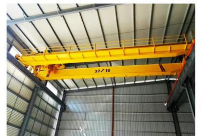 China Yellow Painting Double Girder Eot Crane 20ton Capacity With Hoist Trolley for sale