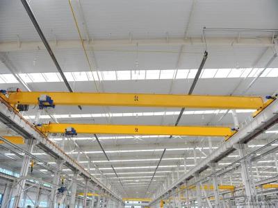 China FEM 5Ton Single Beam European Overhead Crane With Trolley Yellow Painting for sale