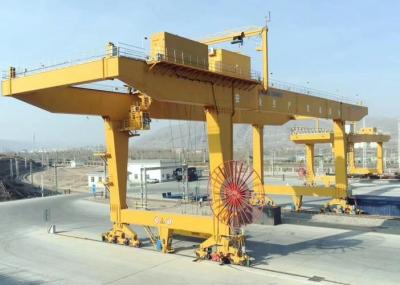 China 40.5 Ton Container Gantry Crane 30m Span Double Girder Rail Mounted for sale