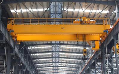 China Long Lasting Electric Double Girder Bridge Crane Strong Stability 20 Ton 50 Ton for sale