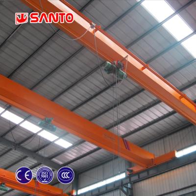 China ISO 1T To 20T Industrial Single Girder Overhead Crane With Electric Hoist for sale