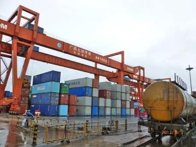 China Grúas del envase del puerto RMG de A6 A7 40 Ton Rail Mounted Gantry Crane en venta