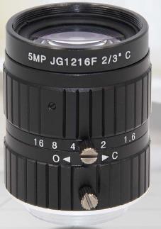 China HD 5MP CCTV Camera Lens 12mm F1.6 Aperture 2/3