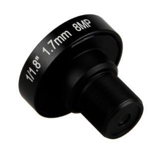 China 1/1.8″ Φ4.82mm 1.7mm F2.0 8mp 185 degree M12x0.5 fisheye lens with IR correction for sale