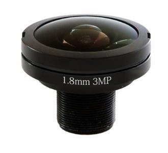 China 1/1.8″ 1.8mm F2.8 3mp 185 degree M12 fisheye wide angle lens with IR correction for sale