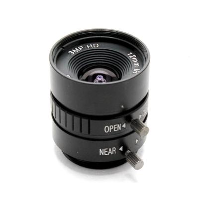 China Security IP Industrial Camera Lens , 3MP HD 12mm 1/2  CS Mount Lens IR Iris 28.5 Degree for sale