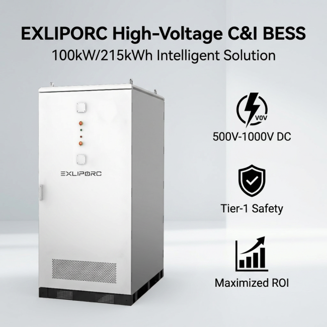 100kW 215kWh Industrial Commercial Energy Storage System Liquid Cooling ...