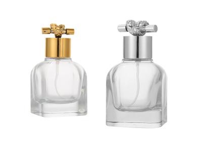 China 50ml Portable Refillable Glass Perfume Bottles Various Printing Type Optional for sale