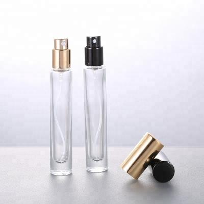 China Thick Wall Cosmetic Glass Bottles Pump Sprayer Clear 10ml Round Shape for sale