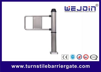 China Pole Type Single Pedestrian Swing Barrier Gate With Emergency Interface for sale