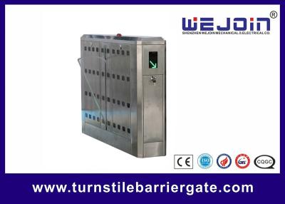China Automatic pedestrian waist high 304 stainless steel flap barrier turnstile gate with RFID card à venda