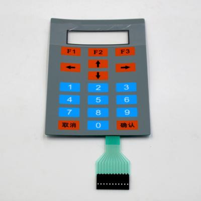 中国 1.5mm厚いペット膜スイッチ平らで滑らかな防水膜のキーパッド 販売のため