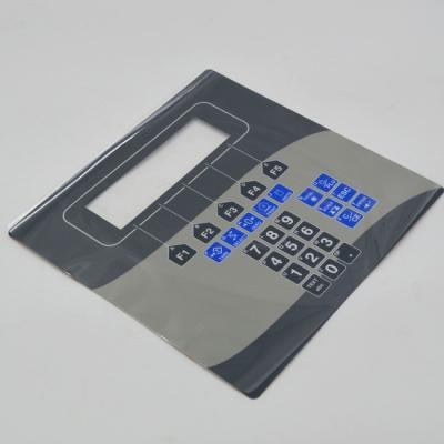China Metal Dome Control Panel Keypad PETG Gray Membrane Switch Keypad for sale