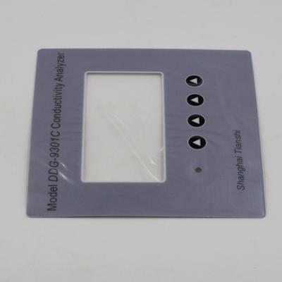 Chine Le graphique acrylique de membrane de PC a recouvert l'impression de recouvrement de panneau de commande de trou des plaques avant LED à vendre