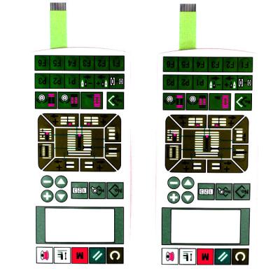 China PET FPC Membrane Graphic Overlay Flat Film Switch Panel Decals for sale