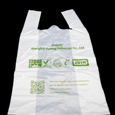 China PBAT PE Biodegradable Vegetable Bags 13mic Cornstarch Compostable Bags for sale