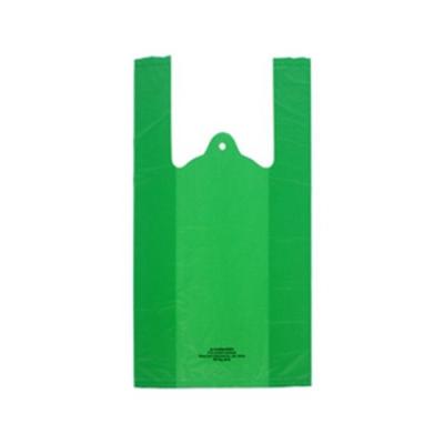 China Bio sacos descartáveis baseados do desperdício do animal de estimação, sacos de plástico verdes LF-PET-004 da camisa de T à venda