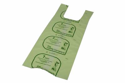 China EN13432 Eco Friendly Trash Bags , Biodegradable Litter Bags Easy Carry for sale