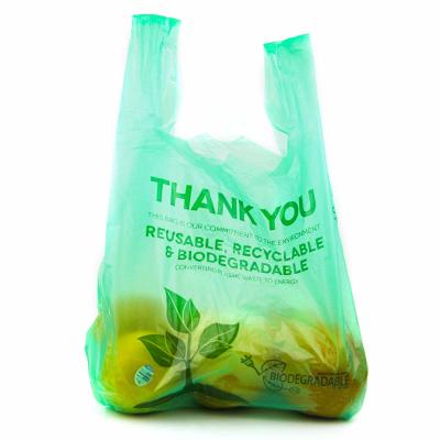 China Sacos vegetais biodegradáveis de 100%, sacos de plástico feitos sob encomenda com punhos à venda