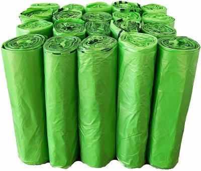 China Green Biodegradable Kitchen Trash Bags 60 × 80 Cm Saving Natural Resources for sale