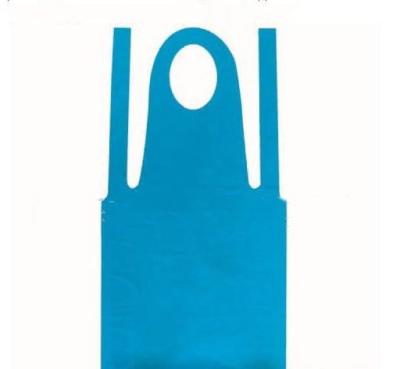 中国 大型スーパーマーケットのための注文の青く使い捨て可能なプラスチック エプロン 販売のため