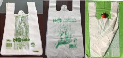 China OEM Cornstarch Biodegradable Bags Supermarket Shopping Bags for sale