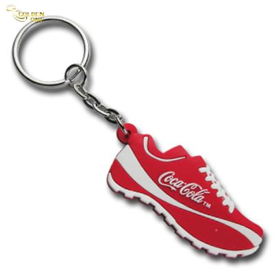 China Metal Custom Keychain Shoes Sport Metal 3D Raised Shaped Keychain For Christmas Gift for sale