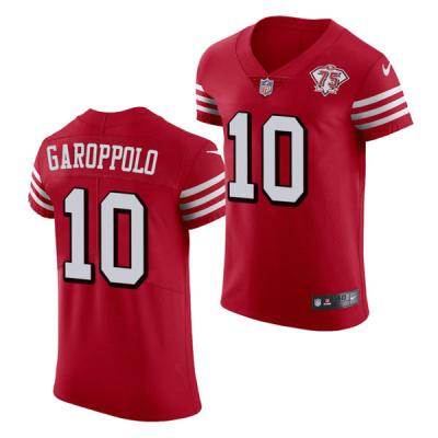 China Mens San Francisco 49ers #10 Jimmy Garoppolo Scarlet Retro 1994 75th Anniversary Throwback Classic Limited Jersey for sale