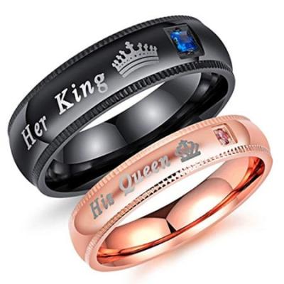 China Couples Matching Promise Rings For Boyfriend And Girlfriend for sale