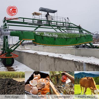 China 380v Fertilizante orgánico Compost Turner Bio Residuos de pollo Fertilización de estiércol en venta