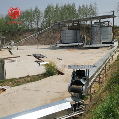 China Fermentation Compost Organic Fertilizer Production Line For Food Waste Cow Dung for sale