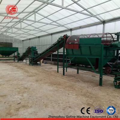 China Compost Organic Fertilizer Production Line / Organic Fertilizer Making Machine for sale