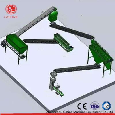 China Powdery Organic Fertilizer Production Line Green Color Strong Adaptability for sale