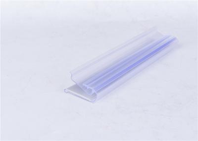 China Extruded Transparent Plastic Profiles For Showing Supermarket / Store Price Tag for sale
