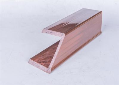 China High Energy Efficiency PVC Building Profile , Wooden Effect PVC Extruded Sections for sale
