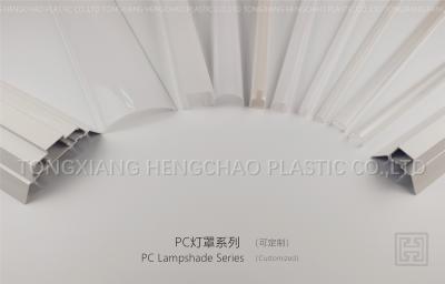 China Rigid Plastic Extrusion Profiles For LED Diffuser / Lampshade / Light Cover for sale