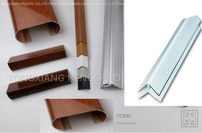China External Corner Smooth Rigid Plastic Extrusion Shapes Laminated Weather Resistant for sale