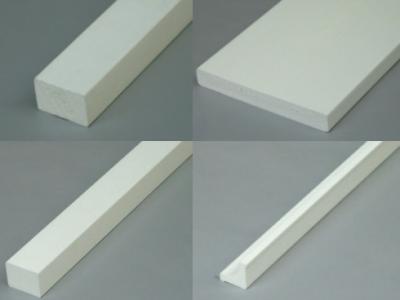 China Square PVC Foam Profile Decorative Mouldings / Woodgrain Screen In Stock for sale