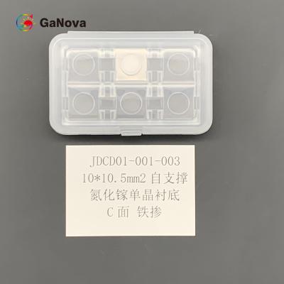 China 10*10.5mm2 C-Face Fe-Doped SI-Type Free-Standing GaN Single Crystal Substrate Resistivity > 10⁶ Ω·Cm RF Devices Wafer for sale