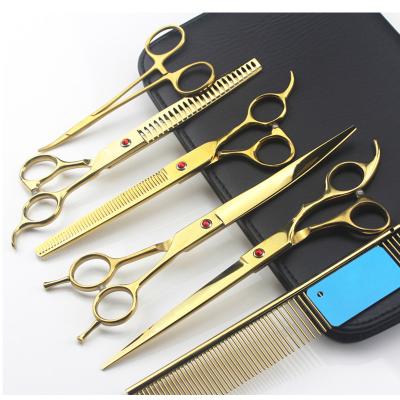 China SGS Straight Dog Hair Thinning Scissors , Pet Grooming Scissors Set for sale