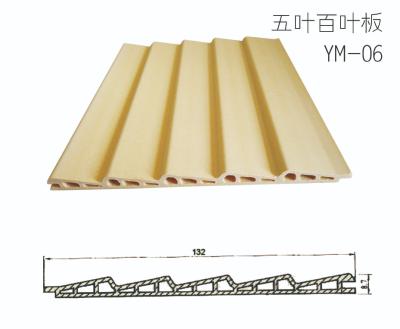 中国 132mm*8.7mm純粋なWPCポリ塩化ビニールの木製のベニヤのドアの換気は焼いた 販売のため