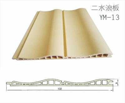 China Prenda impermeable decorativa acanalada externa de la anchura del panel de pared de WPC 132m m en venta