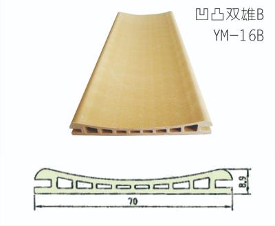 China 70mm*8.9mm PVC Hollow Board Cladding Water Resistant WPC Door Panel for sale