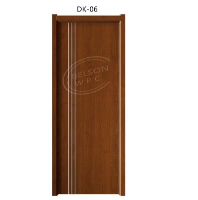 Chine Portes intérieures de wpc de porte de wpc de cavité de porte pure et pleine de composé de PVC en bois de BES DK-06 WPC avec la conception de marqueterie de rayure. à vendre